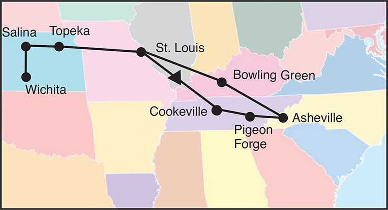 Fall in the Smokies Tour Map