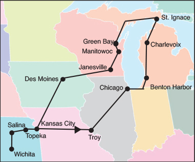 Lake Michigan Circle Tour Map