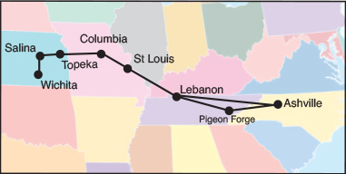 Smoky Mountain Christmas Tour Map