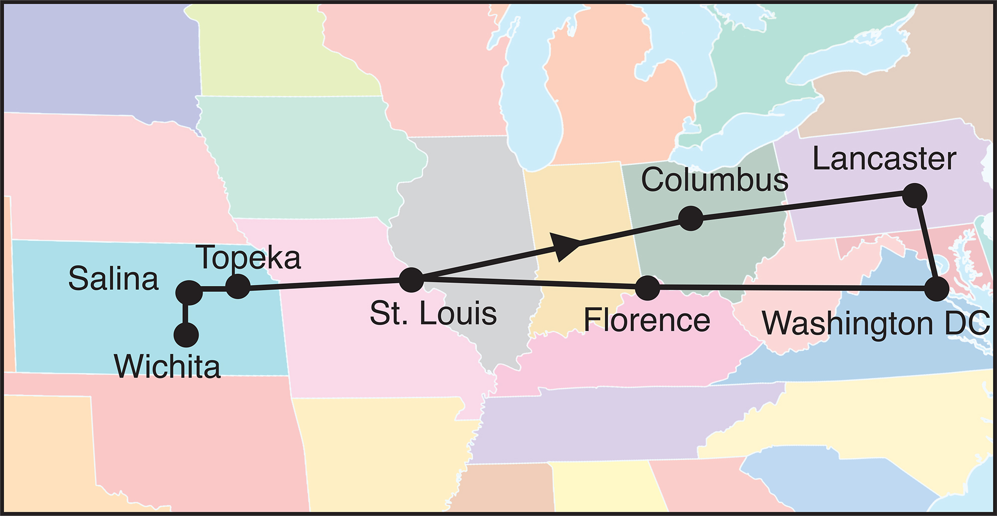 Sight & Sound, Ark Encounter & Museum of the Bible Tour Map