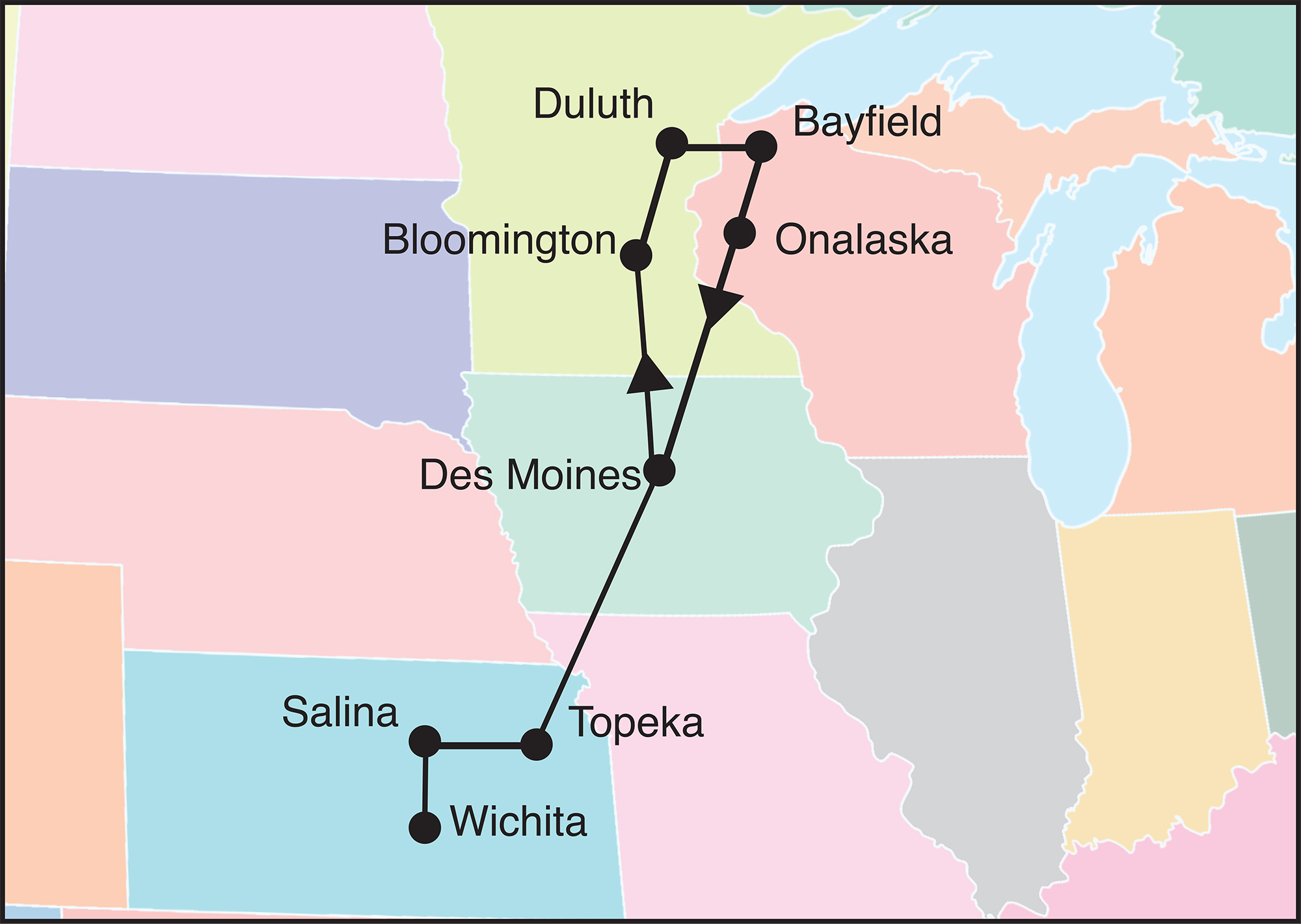 Duluth & Northern Minnesota Tour Map